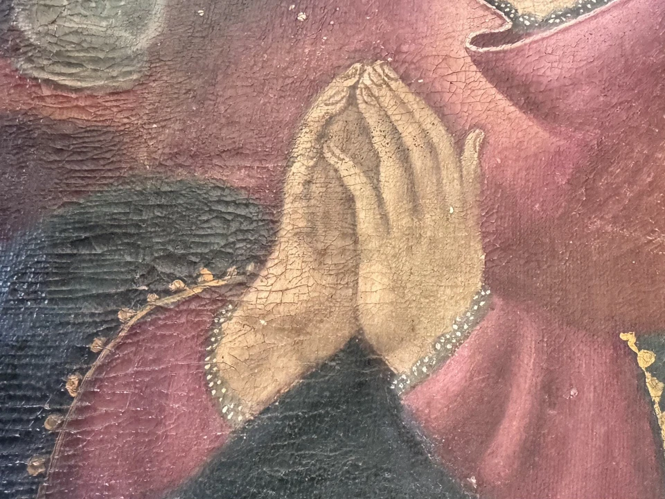 Pintura al óleo de Madonna aprox. 18x13 pulgadas Foto 3 de 4