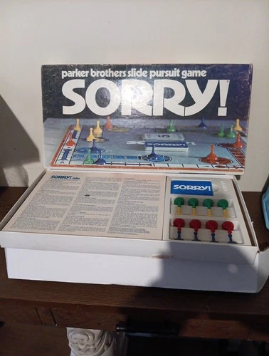 Vtg 1972 Sorry! Classic Board Game COMPLETE Parker Brothers See Photos!