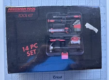 14 Pc Precision Tool Max Kit Hammer Tape Measure Hex Wrenches Screwdriver & Case