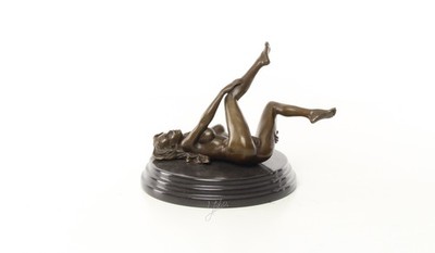Erotische Bronzefigur, Sinnlichkeit, weiblicher Akt, Erotikfigur, Nacktfigur