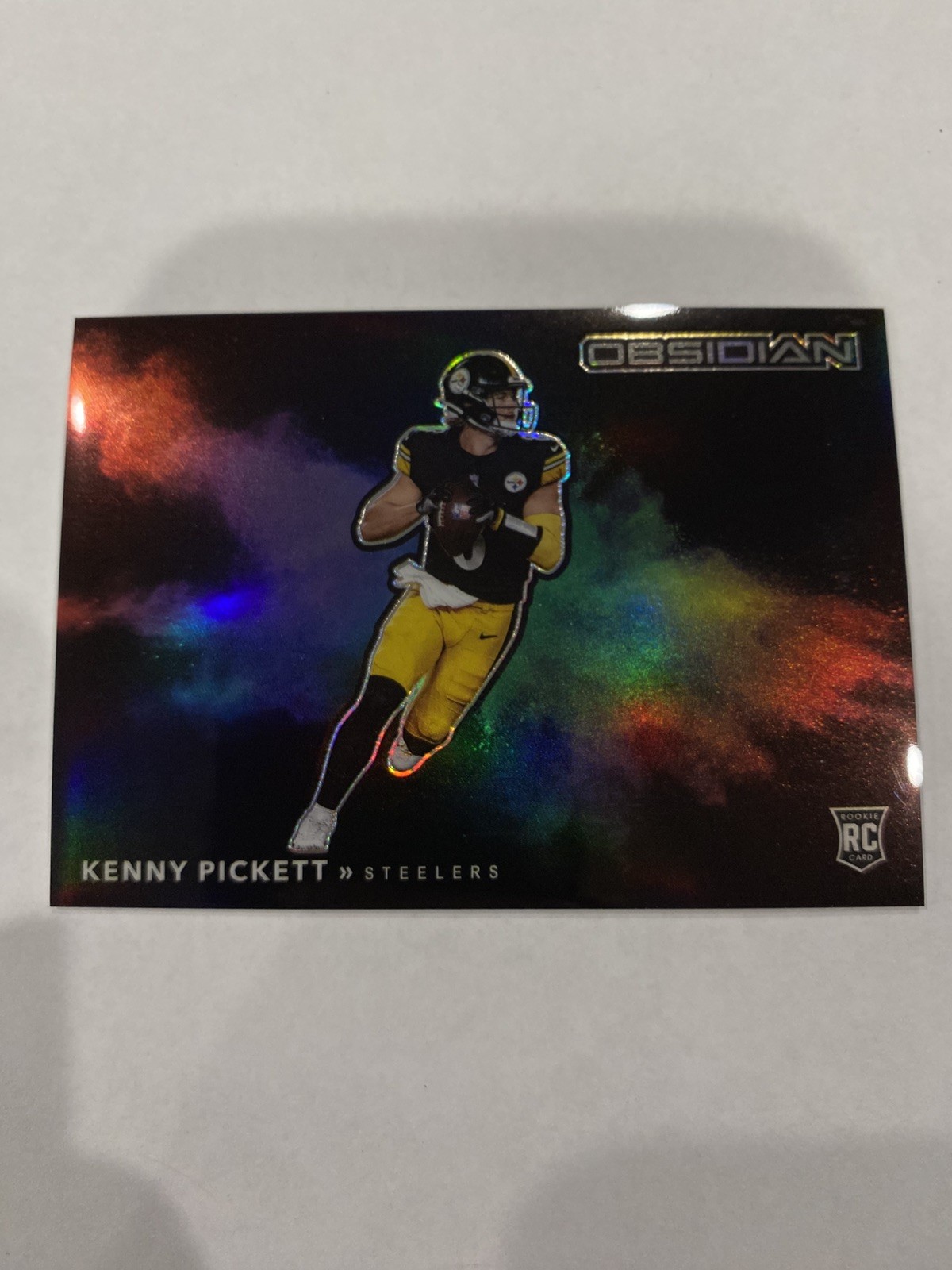 2022 Obsidian Kenny Pickett Color Blast RC Black Rookie #CCB-KPI Steelers