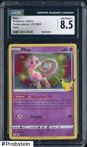 2021 Pokemon Celebrations #011/025 Mew Holo CGC 8.5 NM-MT+