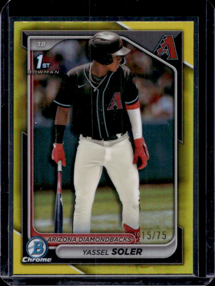 2024 Bowman Chrome Yassel Soler Yellow Refractor 1st #15/75