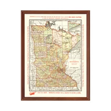 Old Map of Minnesota 1904 - Vintage Minnesota Art