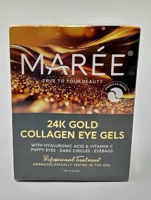 Maree 24k Gold Collagen Eye Gels With Collagen Hyaluronic Acid 20 Pairs EXP 7/26