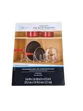 Mainstays Expandable Pan & Lid Organizer Rack 5 Compartment Adjustable...