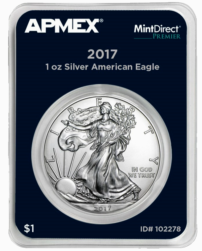 2017 1 oz Silver American Eagle MintDirect® Premier Single – BU