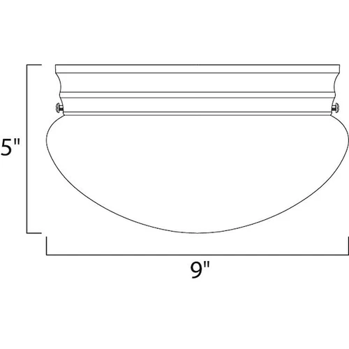 MAXIM LIGHTING 5881WTBK Essentials 2-Light Flush Mount - Picture 2 of 2