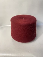 Vybran 100% Acrylic Maroon Color Cone Knitting Yarn National Spinning Vintage 98
