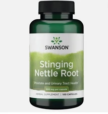 Swanson Stinging Nettle Root Capsules, 500 mg, 100 Count - NEW, SEALED