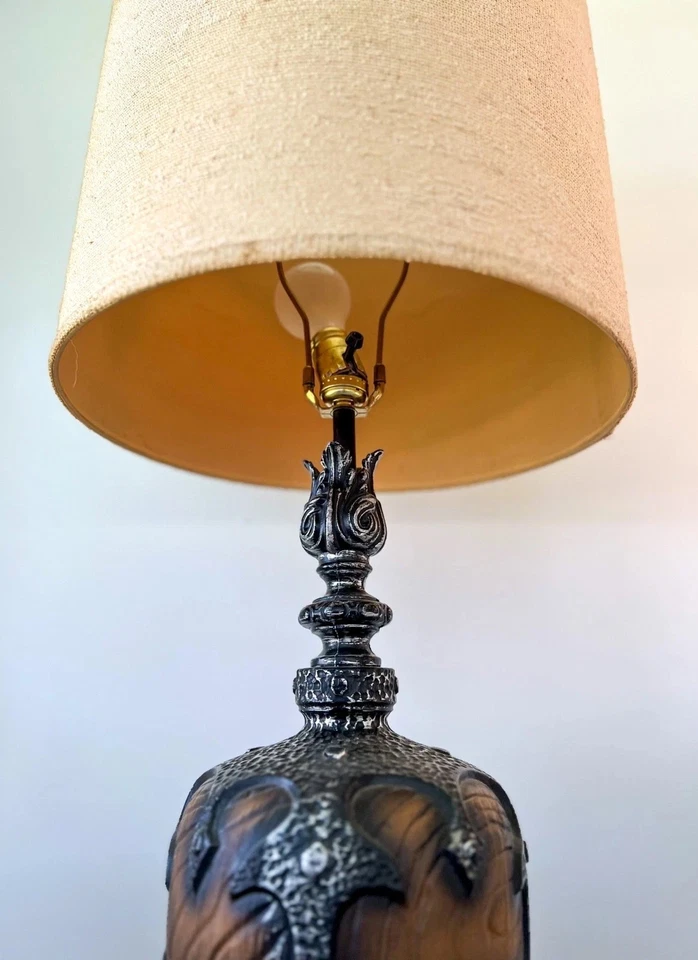 Vintage Retro Brutalist  Era Styled Table Lamp  - Image 4 of 4