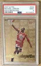 2007 Ultra MICHAEL JORDAN Gold Medallion #244 - PSA 9