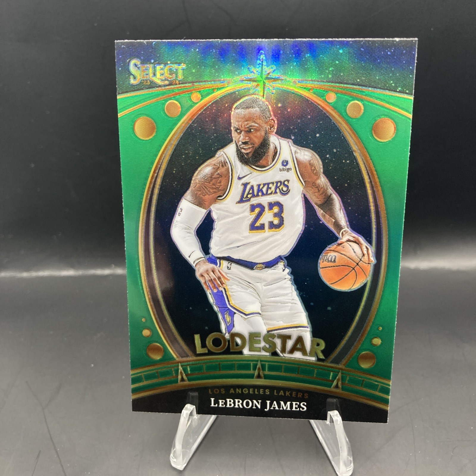 2023-24 Panini Select Lodestar Green LeBron James Green Prizm