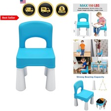Kids Chair Toddler Plastic Seat Lightweight Durable Indoor Outdoor Use