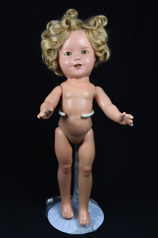 Original Shirley Temple composition doll  1930’s 13 Inch clear eyes stand