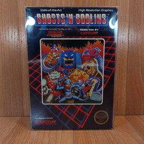 MINTY BOX CIB Hangtab Ghosts 'N Goblins 1st Print complete in nintendo nes lot