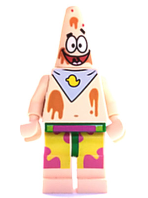 LEGO SpongeBob SquarePants - Minifigur Patrick Bib mit Eiscremeflecken - bob030