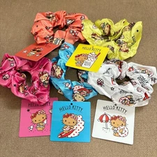 .With tag Sanrio Hello Kitty Scrunchie 5 types full set Tanned Kitty