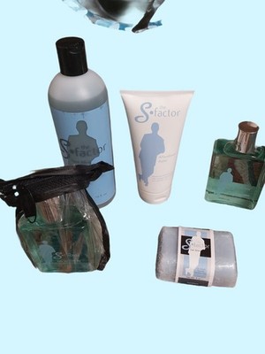 Men's ''The S Factor'' Shower Kit, After Shave Balm, Gel etc. New