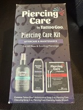 Tattoo Goo Piercing Aftercare Kit Set Complete Body - New Formula