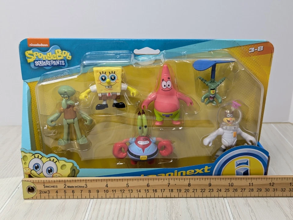 Fisher-Price Imaginext Bob Esponja Figura Paquete de 6 Calamardo Patrick Sr. Cangrejo Sandy Foto 4 de 4