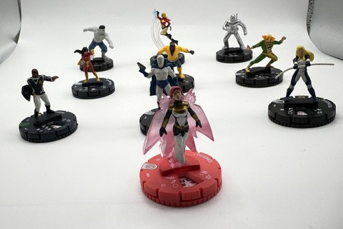 Heroclix Lot Of 10 Assorted Figurines Songbird Mockingbird Plunderer Luke Case