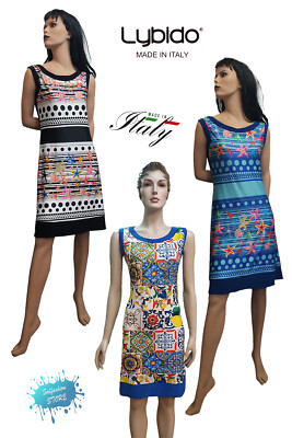 Abito vestito donna spalla larga leggermente sfiancato made in