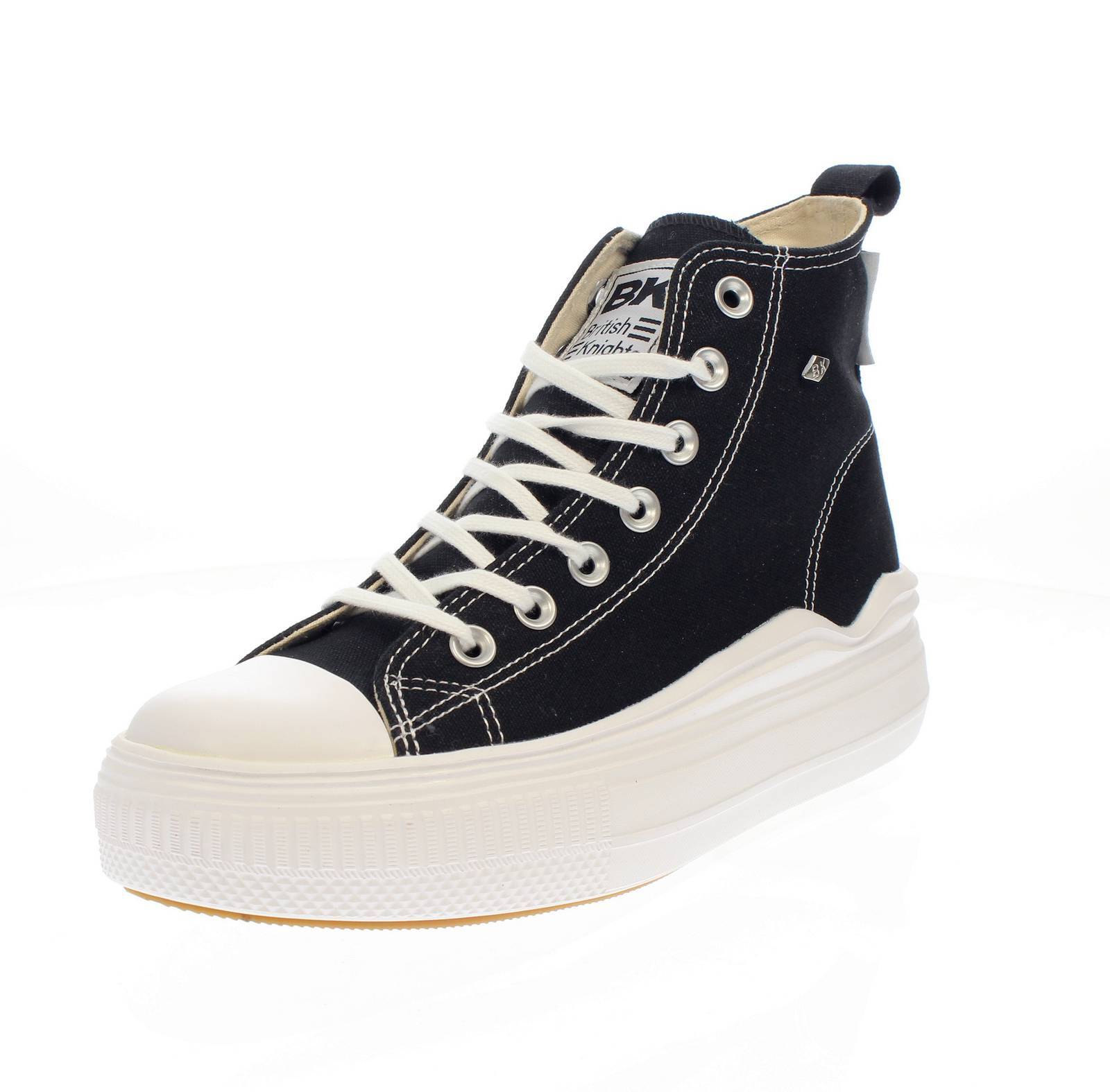 British Knight Kaya Flow Mid - Sneakers Platform In Tela Nero - Taglia 36 [23.4c