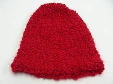 Red Knit - Handmade in the USA - Child Size Stocking Cap Beanie Hat