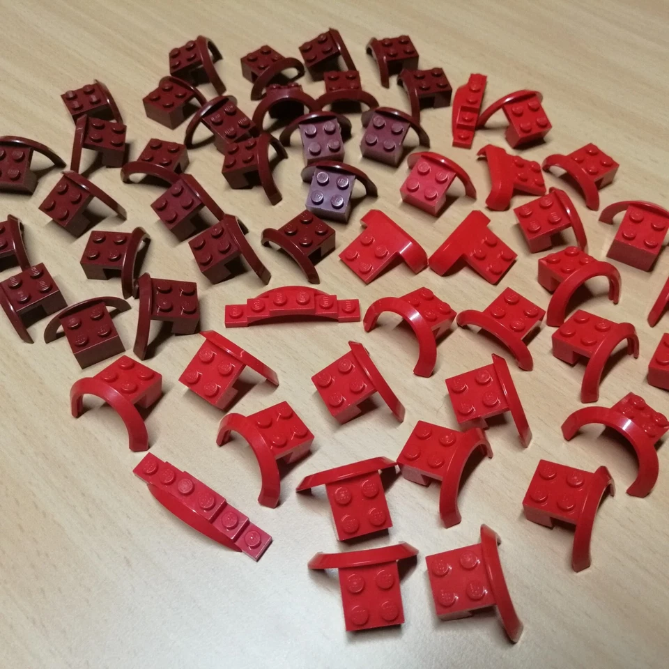 LEGO Großes Konvolut Radkästen Kotflügel rot dunkelrot / City Creator Konvolut - Bild 3 von 4