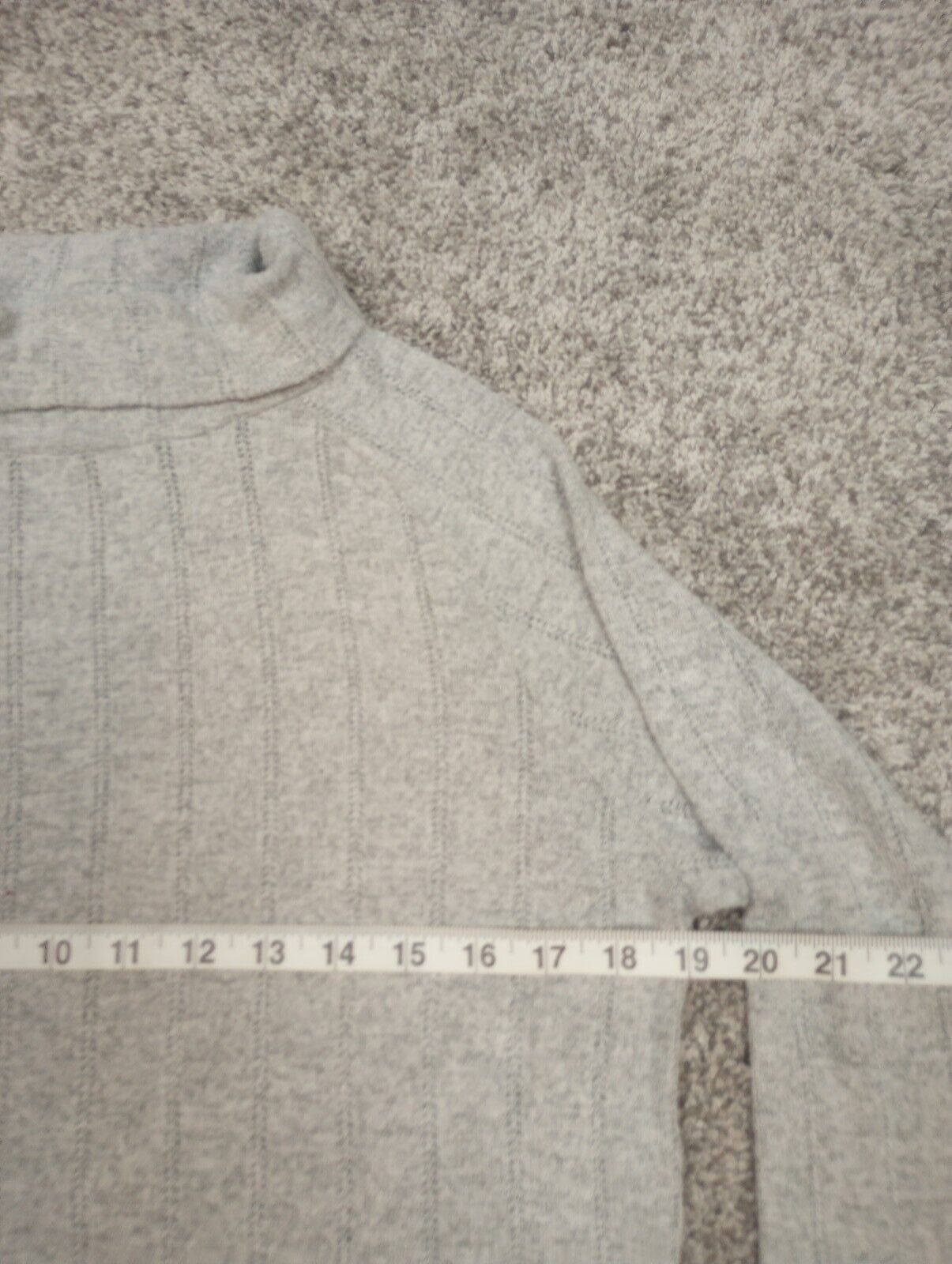 Vintage Como Sweater Women's Small Gray Ribbed Kn… - image 4