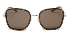 Tory Burch Sunglasses Women's Square Metal TY6101 336373 Dark Tortoise 53mm NEW 