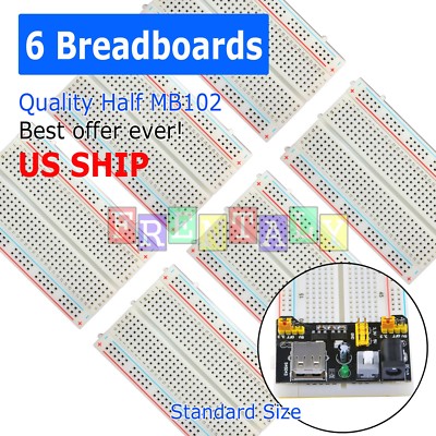 6X Mini 400 Points Prototype PCB Solderless Breadboard Protoboard 