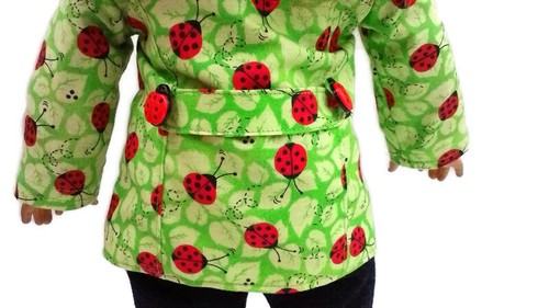 Chaqueta de primavera Ladybug se adapta a muñecas chicas americanas ropa de muñeca de 18 - Imagen 4 de 9