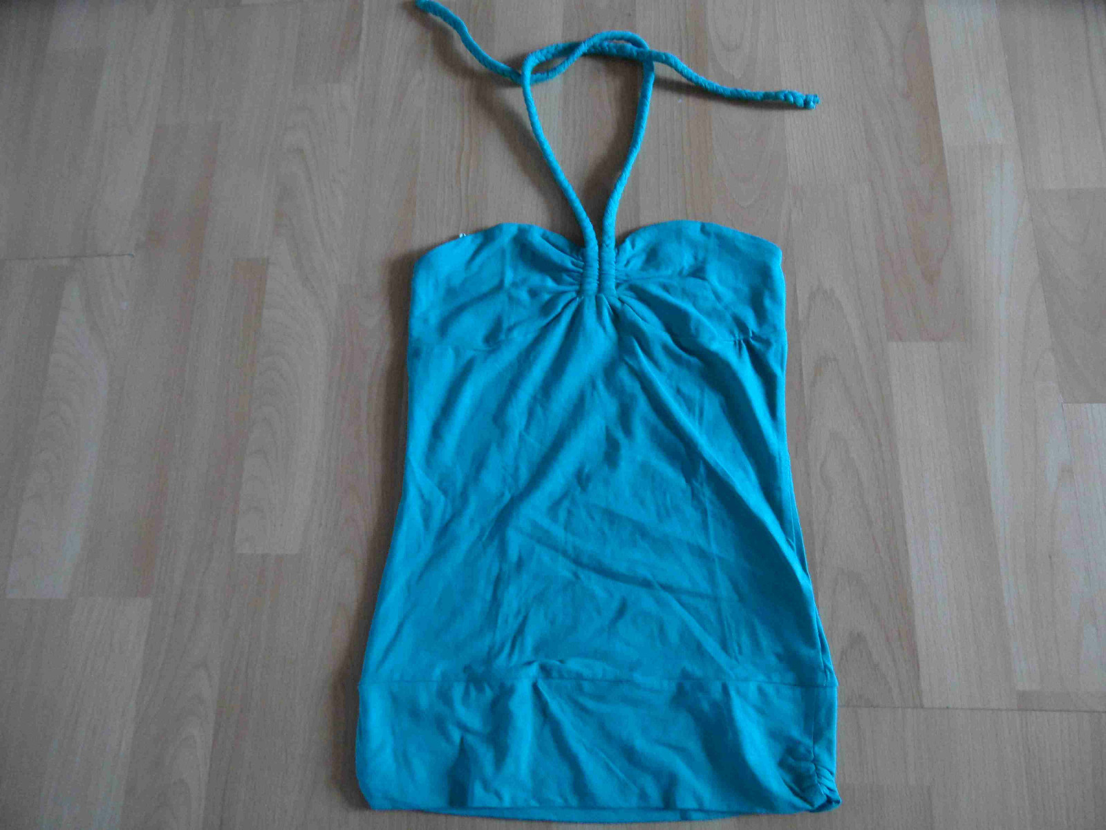 TALLY WEIJL schönes Neckholdertop petrol Gr. XS TOP kWi315