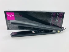 Style House 1" Professional Hair Styling Iron Ceramic Adj Heat Dual Volt, Black