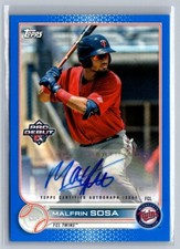 2022 Topps Pro Debut - Malfrin Sosa - #PD-67 Blue Auto #d /150 TWINS