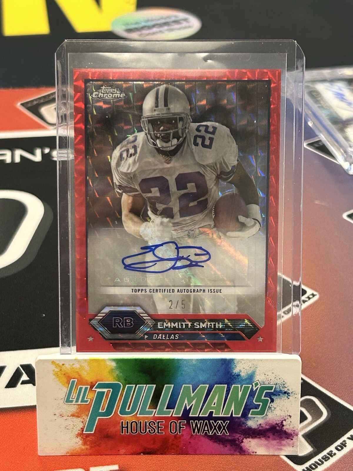 2023 Topps Composite Emmitt Smith Red Chrome Refractor Auto /5 Clean