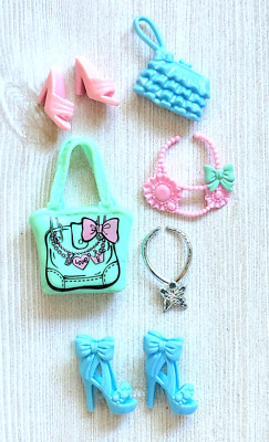 Barbie Fashionistas Glam & Sweetie Fashion Accessories Pack x7868 Purse Shoes
