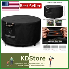 Outdoor 48 Inch Fire Pit Cover - Ultimate Waterproof & Tear Resistant Protection