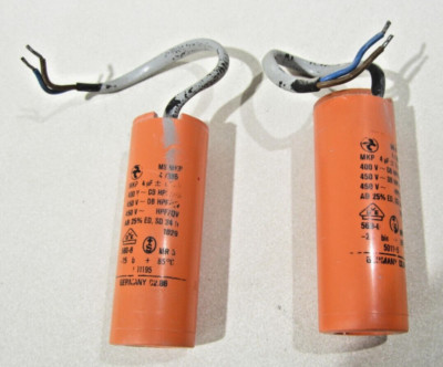 DVE MS MKP 4/385 Capacitor Orange 4uF (Pack of 2) Germany