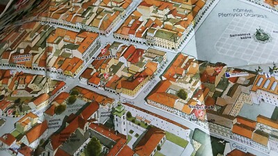CZECH REPUBLIC City Guide & Panoramic Map 1998 EURO-Ceske Budejovice
