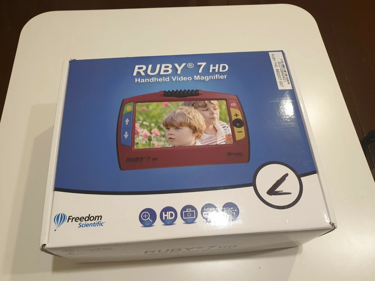 RUBY 7 HD High Definition Low Vision Video Magnifier Freedom Scientific box