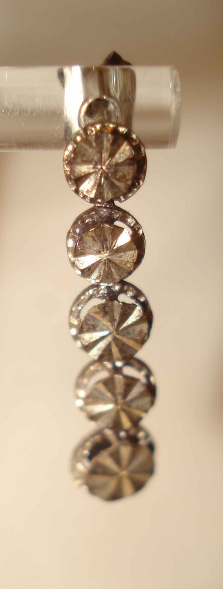 Beverly Hills Silver Sterling Cut Etch Engraved Dangle Drop Pierced Ear Earrings View 2