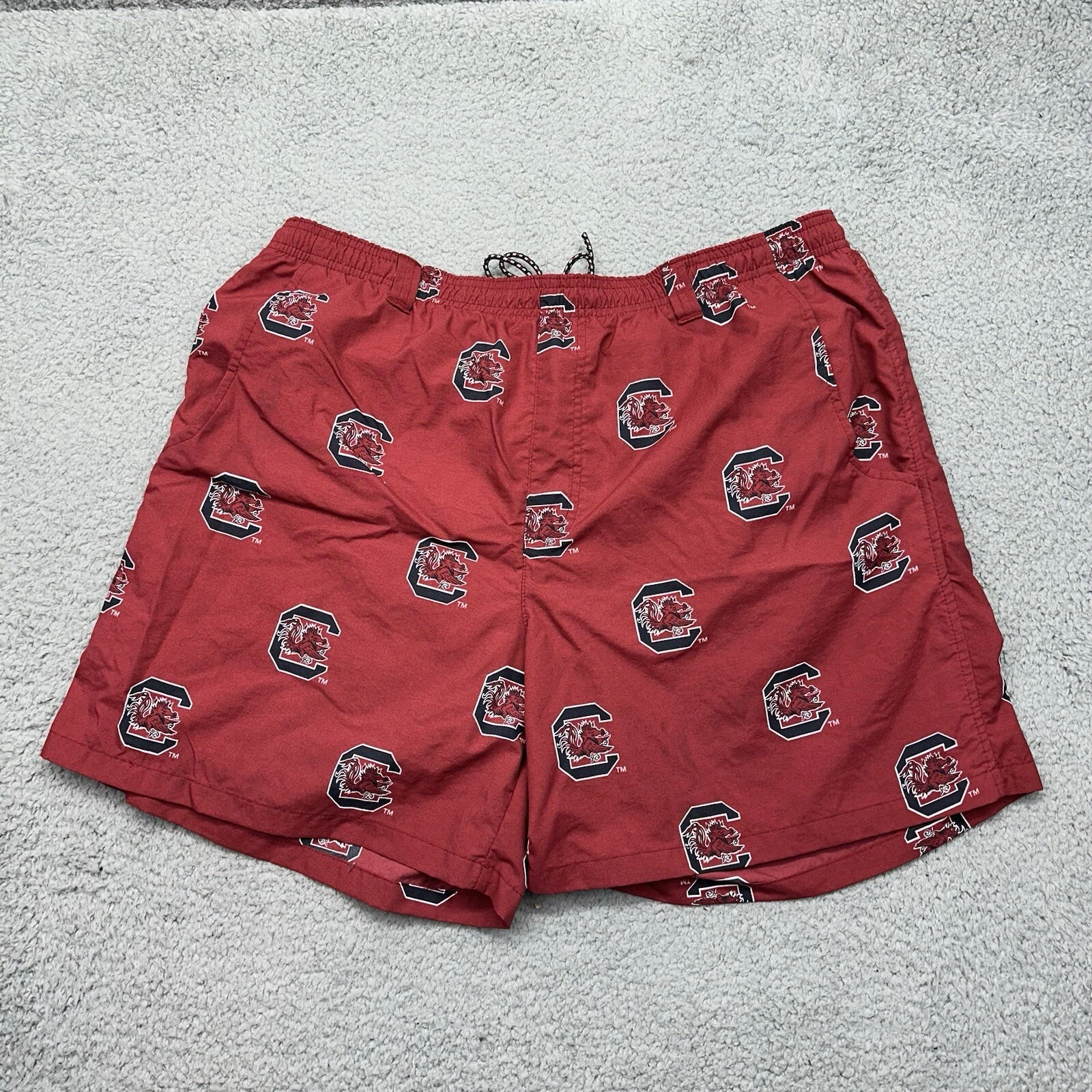 Columbia PFG USC Gamecocks Collegiate Backcast II Printed Mens Large Swim Shorts