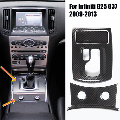 Carbon Center Gear Shift Panel Cover Trim For Infiniti G37 Automatic 2010-13 US