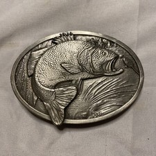 Big Mouth Bass Fishing Belt Buckle, Bergamot 1977