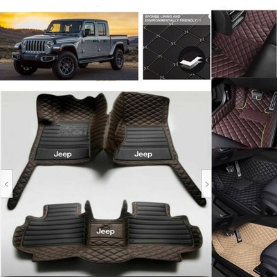 Fußmatten Für JEEP Gladiator 2019-2025 Teppiche Pick-up Automatten Luxus