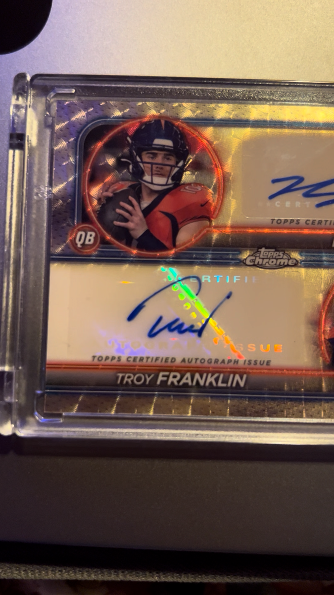 Bo Nix SUPERFRACTOR 1/1 Troy Franklin 2024 Topps Chrome Rookie