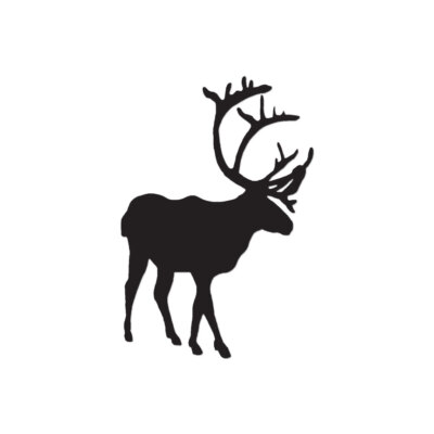 Caribou Reindeer - Vinyl Decal Sticker - Multiple Color & Sizes - ebn142
